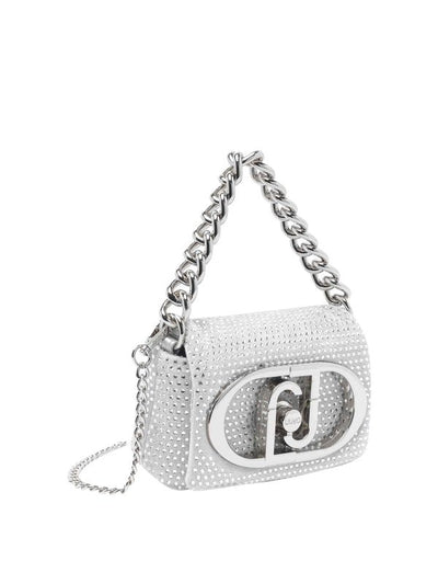 Borsa A Tracolla Con Logo Strass