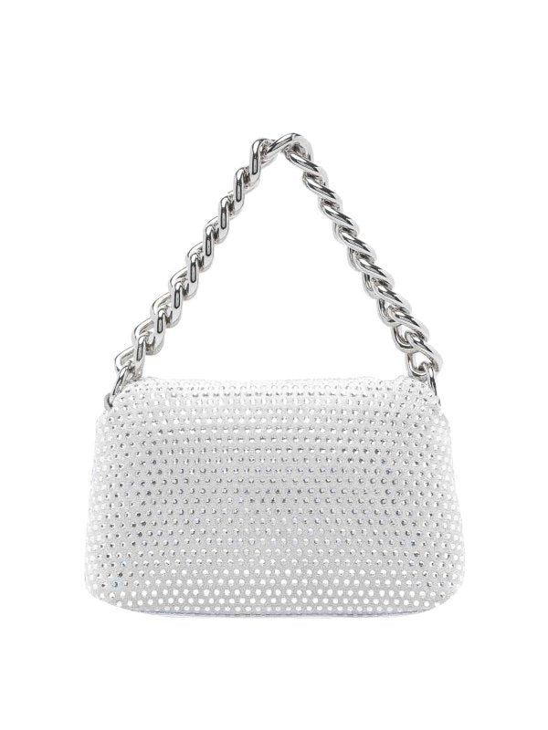 Borsa A Tracolla Con Logo Strass