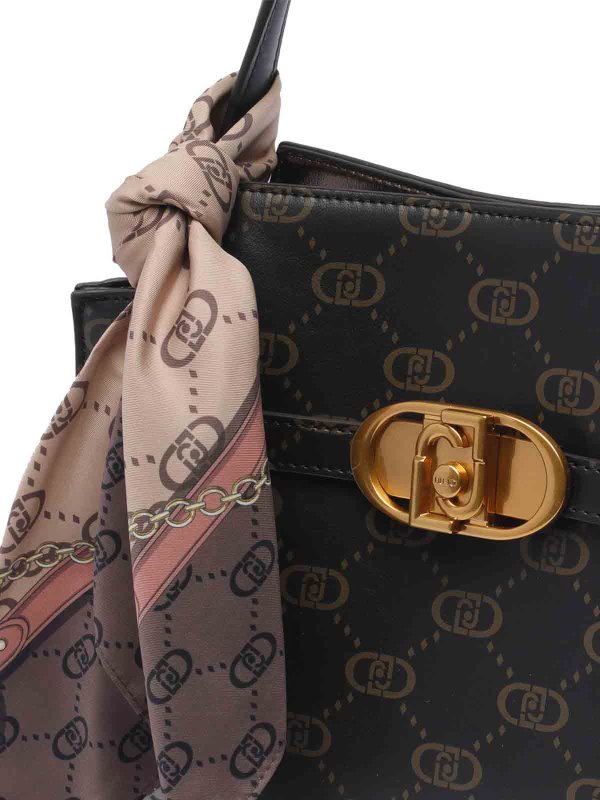 Borsa A Mano Con Logo Foulard