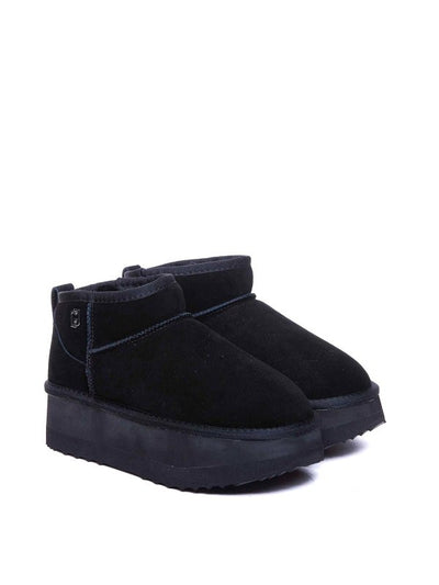 Platform Suede Bootie