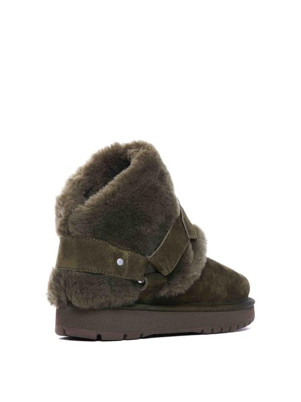 Stivaletti Chubby In Camoscio E Shearling