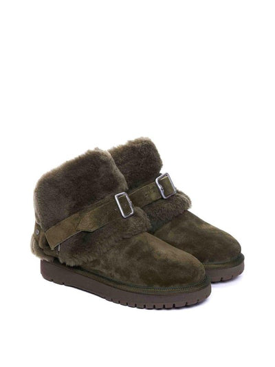 Stivaletti Chubby In Camoscio E Shearling