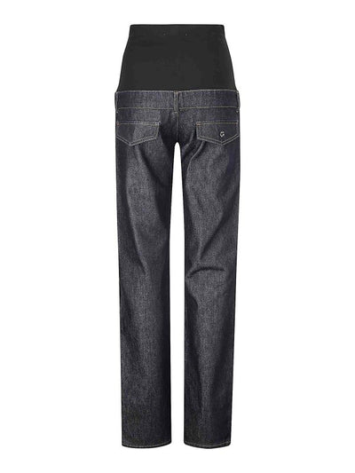 Pantaloni In Denim Ibrido In Jersey