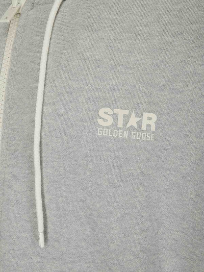 Felpa Star Unisex In Cotone Con Zip E Logo