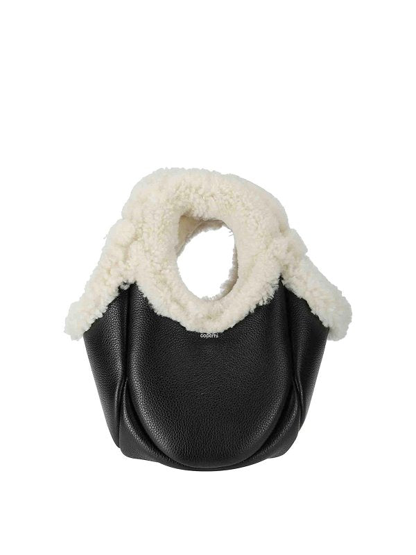 Mini Borsa A Secchiello In Shearling