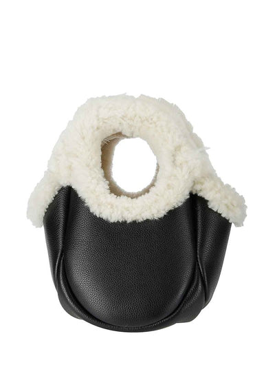 Mini Borsa A Secchiello In Shearling