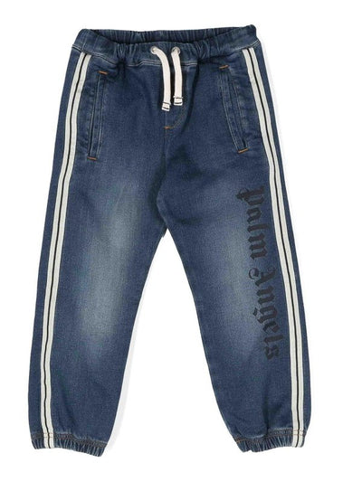 Pantaloni Da Jogging In Pile Denim