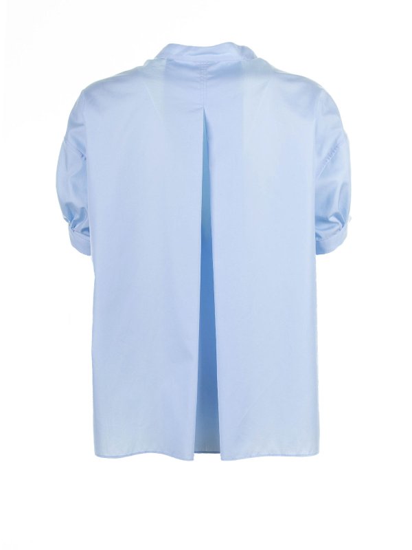 Camicia Azzurra A Maniche Corte