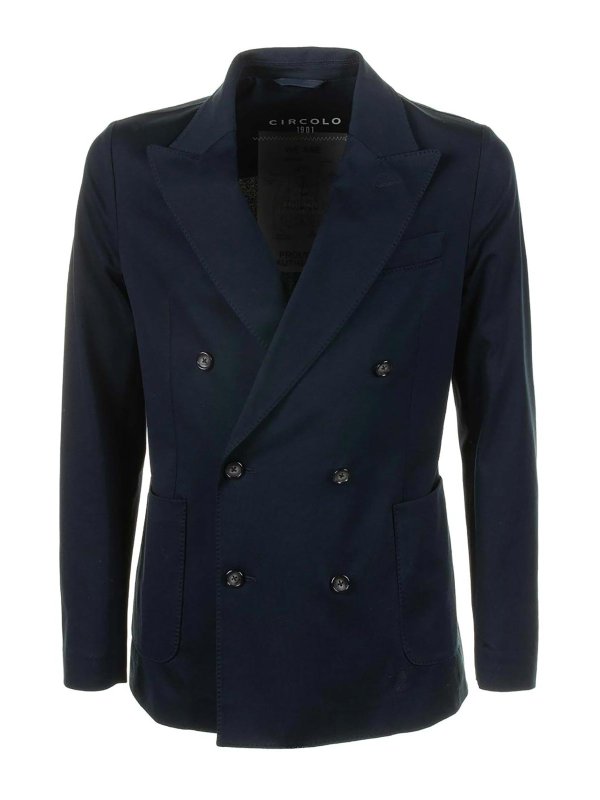 Giacca Doppiopetto Blu Navy