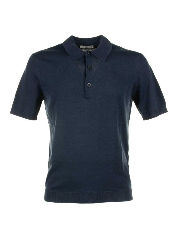 Polo A Maniche Corte Blu Navy