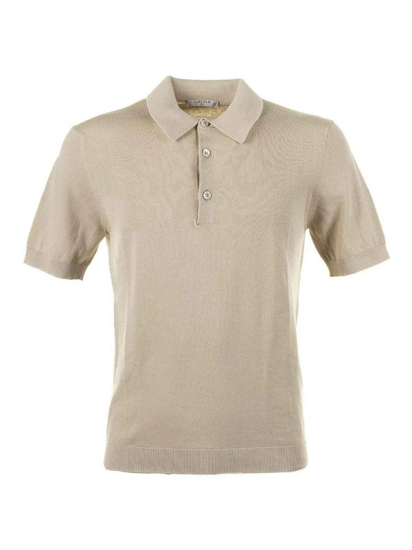 Polo A Maniche Corte Beige