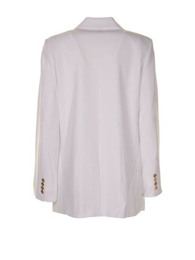 Blazer Doppiopetto Bianco In Crpe