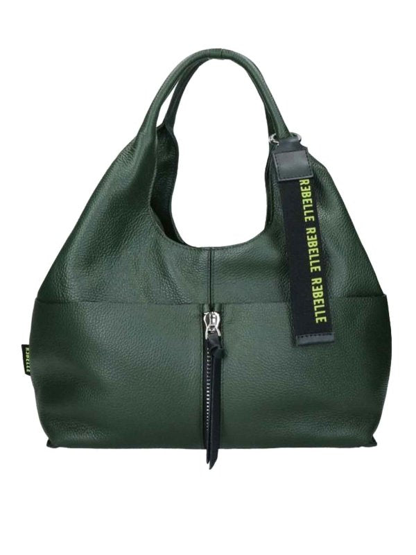 Borsa Shopping Nadia Verde In Pelle