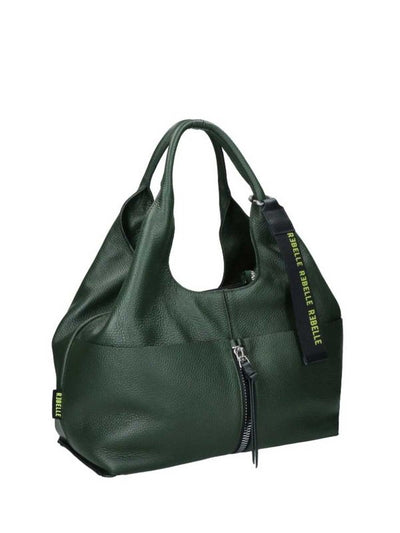 Borsa Shopping Nadia Verde In Pelle