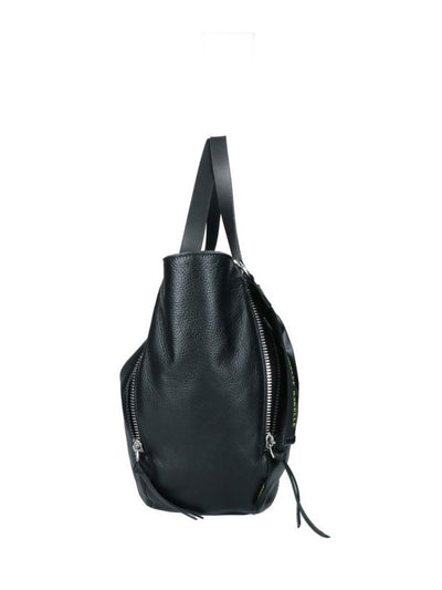 Shopping Bag Guya Nero In Pelle