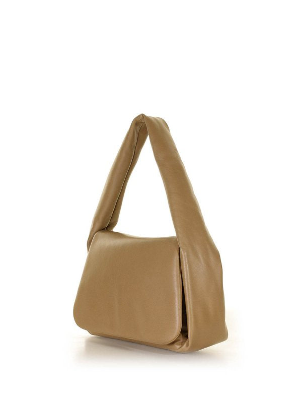 Borsa A Spalla In Nappa Marrone