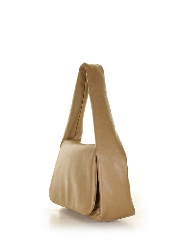 Borsa A Spalla In Nappa Marrone