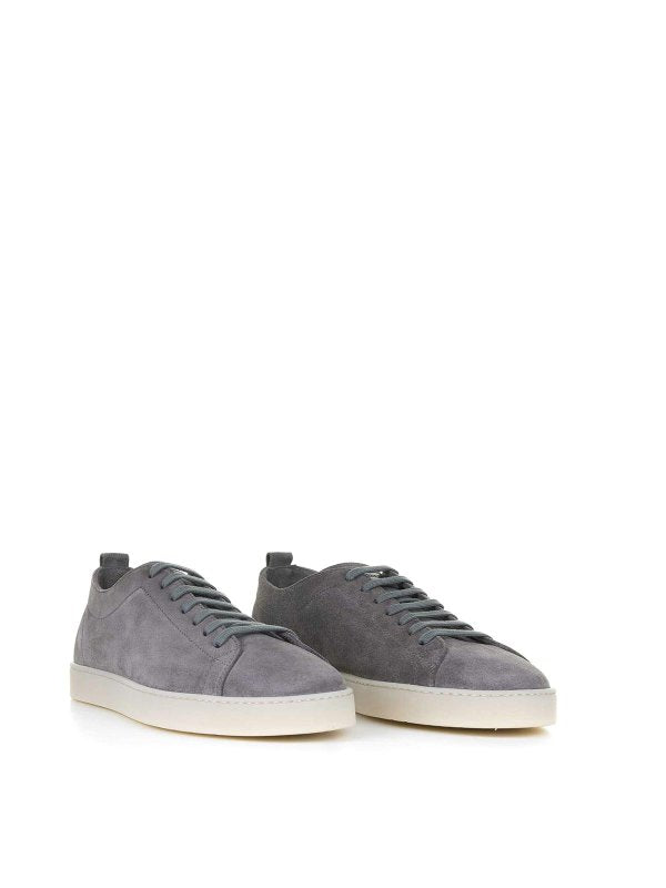 Sneaker Grigia In Pelle