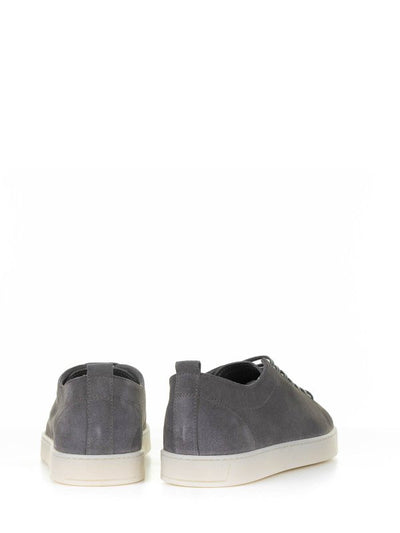 Sneaker Grigia In Pelle