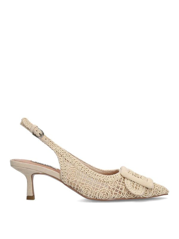 Slingback Bibi Lou Chanel In Macram Beige