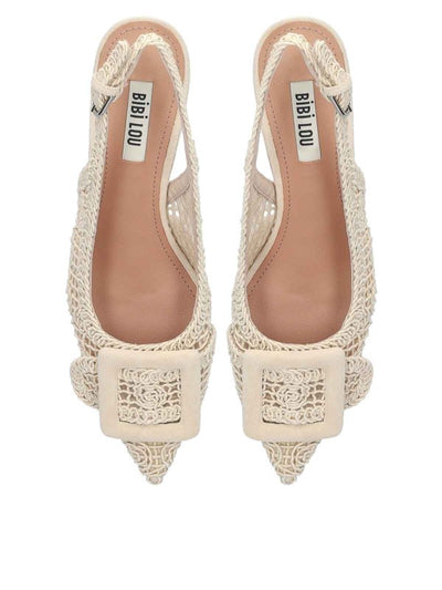 Slingback Bibi Lou Chanel In Macram Beige