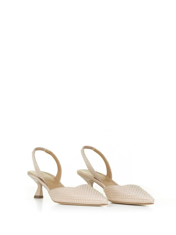 Décolleté Slingback In Raso