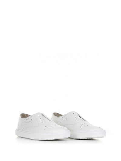 Sneaker Slip-on Bianca In Pelle