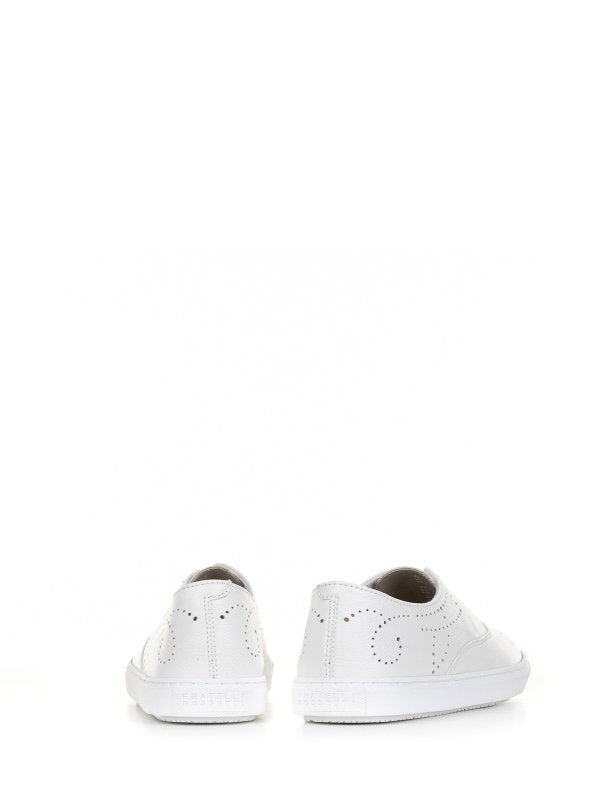 Sneaker Slip-on Bianca In Pelle