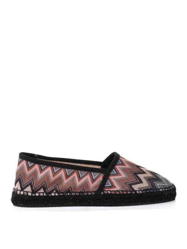 Espadrillas Slip On In Tessuto Chevron