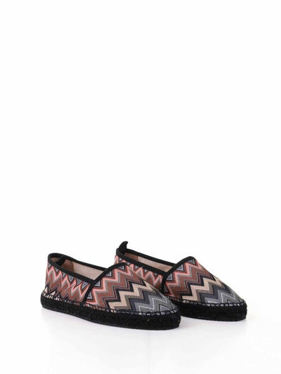 Espadrillas Slip On In Tessuto Chevron