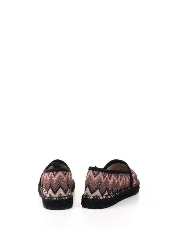 Espadrillas Slip On In Tessuto Chevron