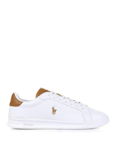 Sneaker In Pelle Bianco Marrone