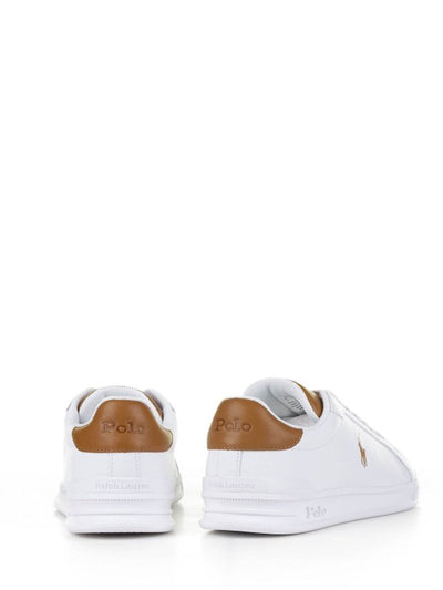 Sneaker In Pelle Bianco Marrone