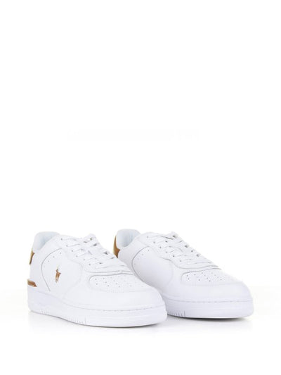 Sneaker In Pelle Bianco Marrone