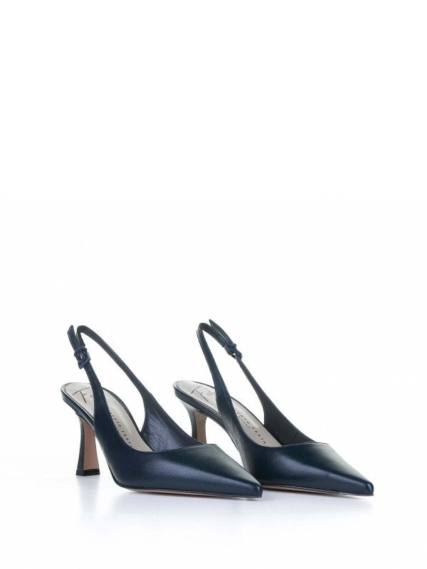 Slingback Chanel In Nappa Blu Navy