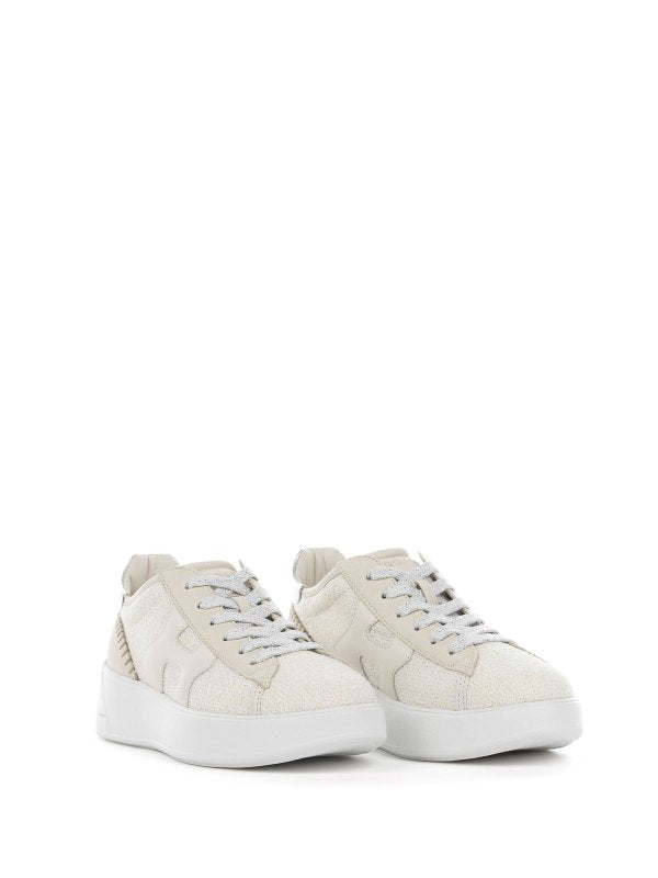 Sneakers Rebel Bianco In Tessuto Boucl