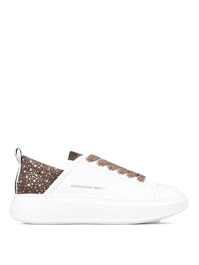 Sneaker Wembley Bianco Bronzo In Pelle