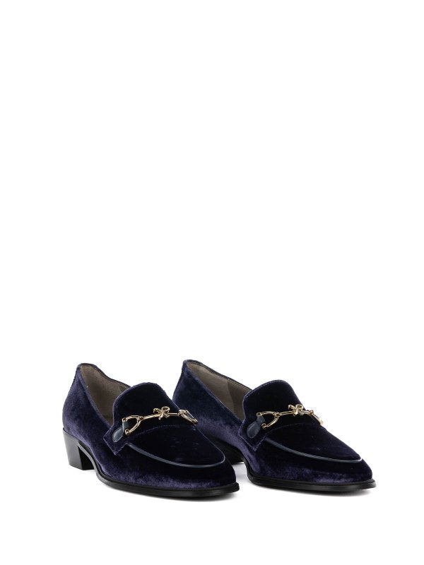 Mocassino Axel Blu Navy In Velluto