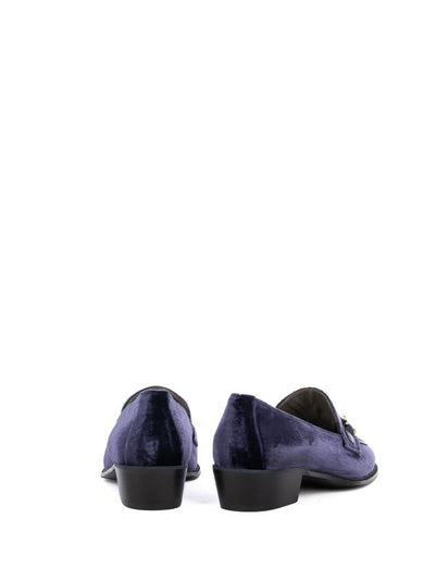 Mocassino Axel Blu Navy In Velluto