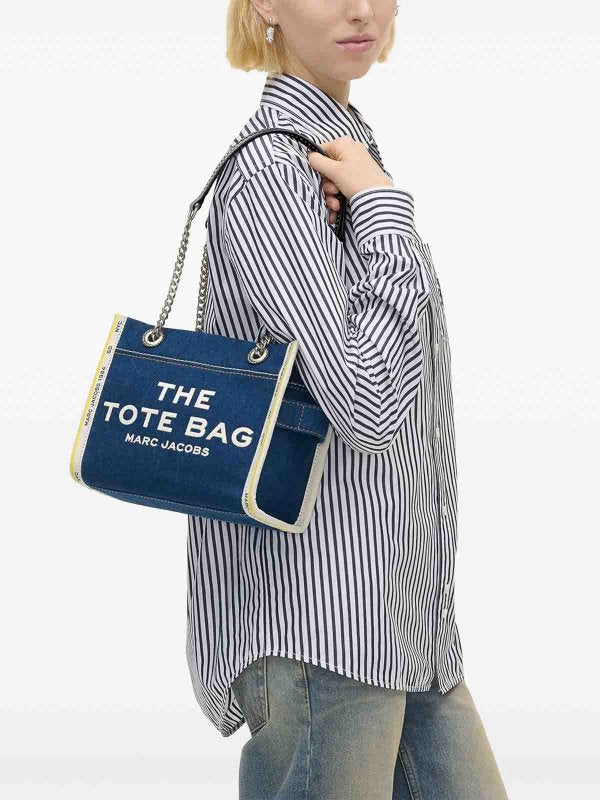 La Borsa Tote Piccola Con Catena Di Jeans