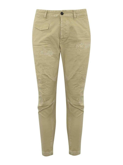 Pantaloni Chino Con Strappi