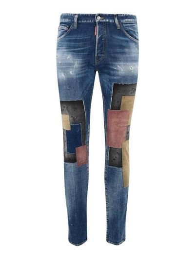 Jeans Skinny Alla Moda Con Toppe