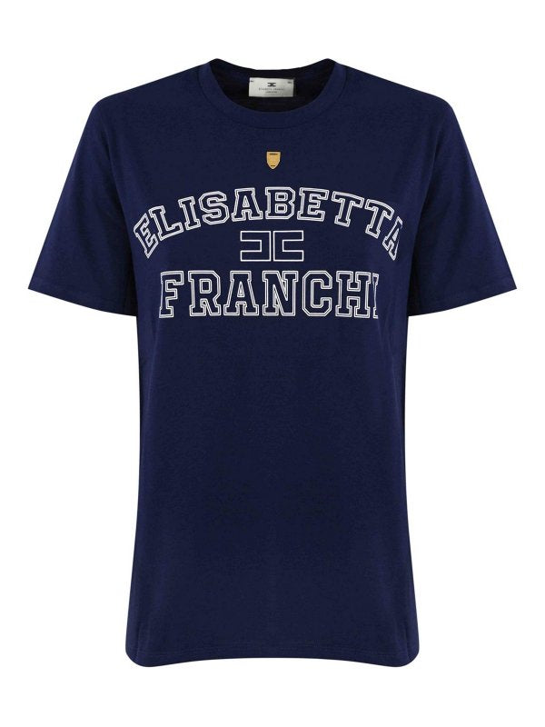 T-shirt In Jersey Con Logo Stile College