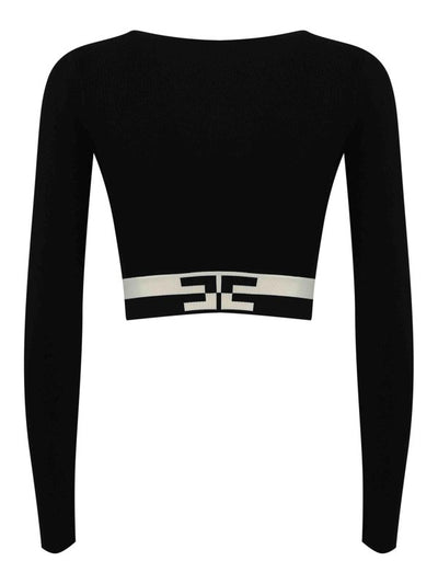 Top Cropped In Viscosa Con Bande Logate