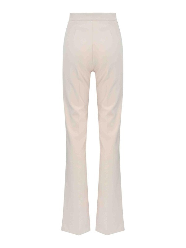 Pantaloni Palazzo In Crepe Stretch