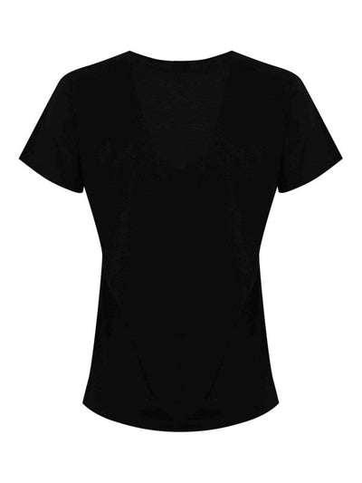 T-shirt Turbato Con Ricamo Gioiello In Cotone