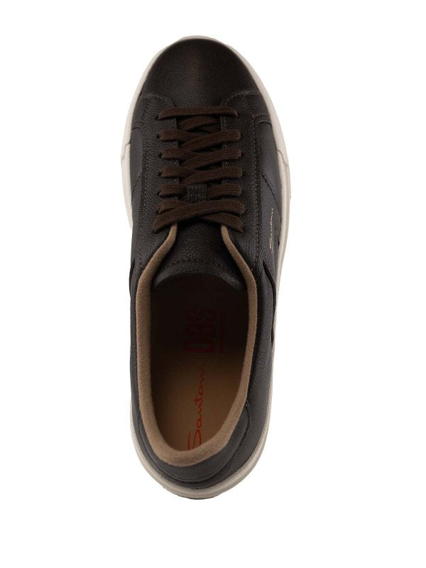 Sneakers Dbs In Pelle Marrone