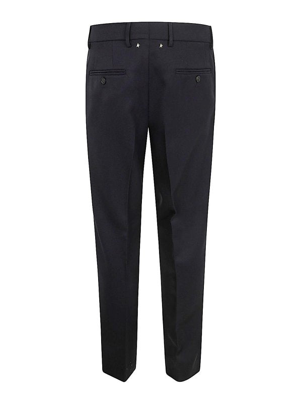 Pantaloni In Gabardine Compatto Lana