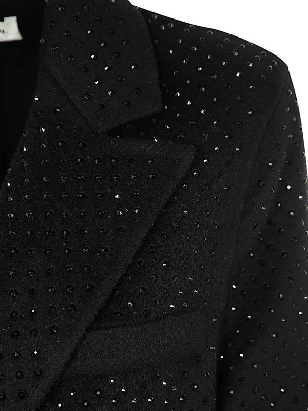 Cappotto Doppio Con Strass All Over