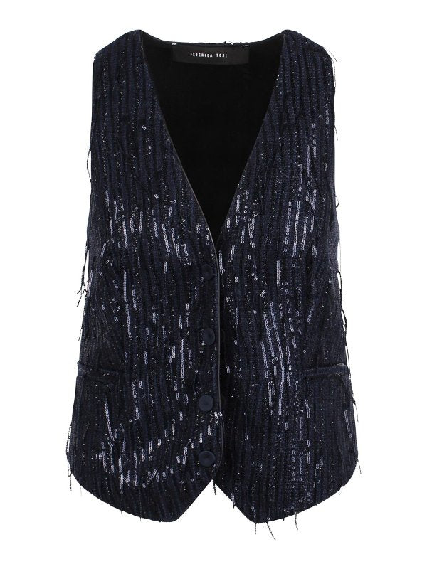 Gilet Con Paillettes